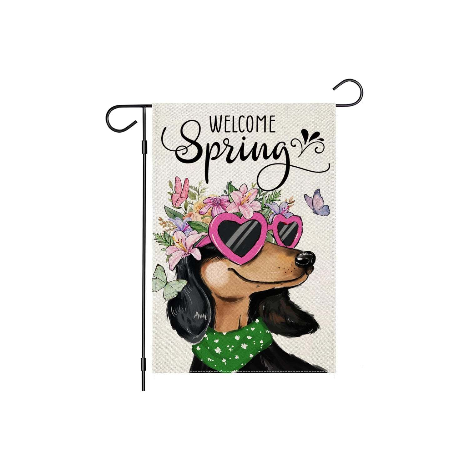 Dachshund Printed Garden Flag-Globe Flags