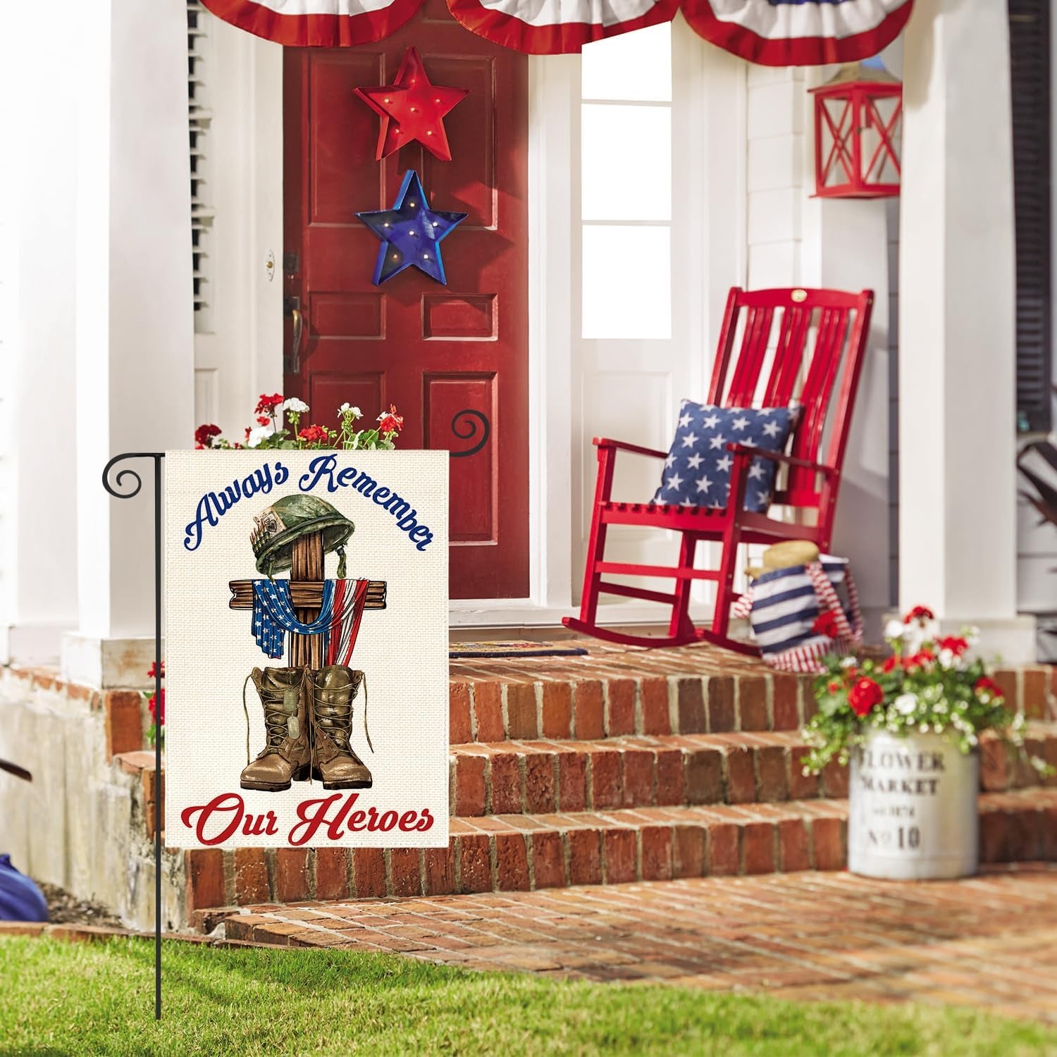 Veteran Yard Outdoor Decoration For Memorial Day-Globe Flags