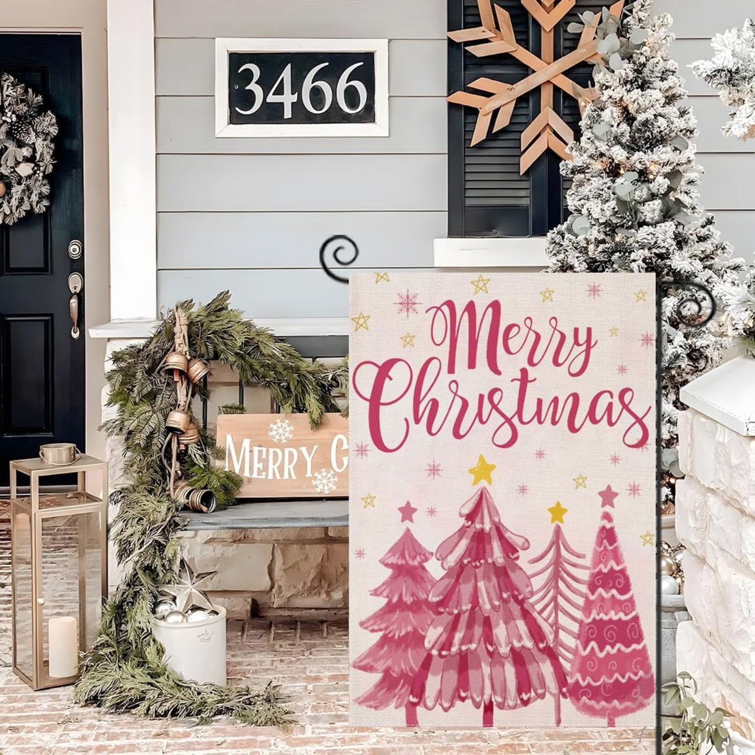 Christmas Tree Printed Flag For Seasonal Decoration-Globe Flags