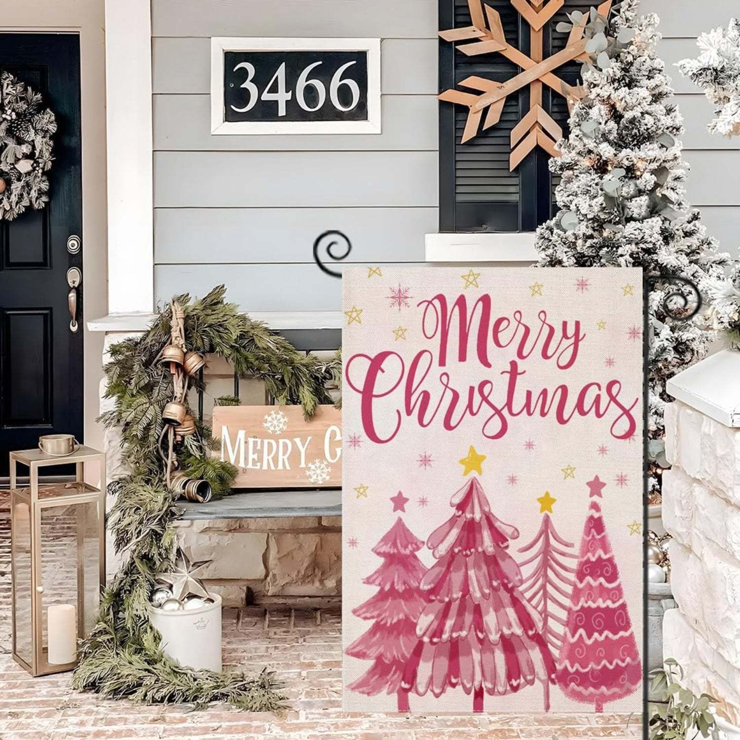 Christmas Tree Printed Flag For Seasonal Decoration-Globe Flags