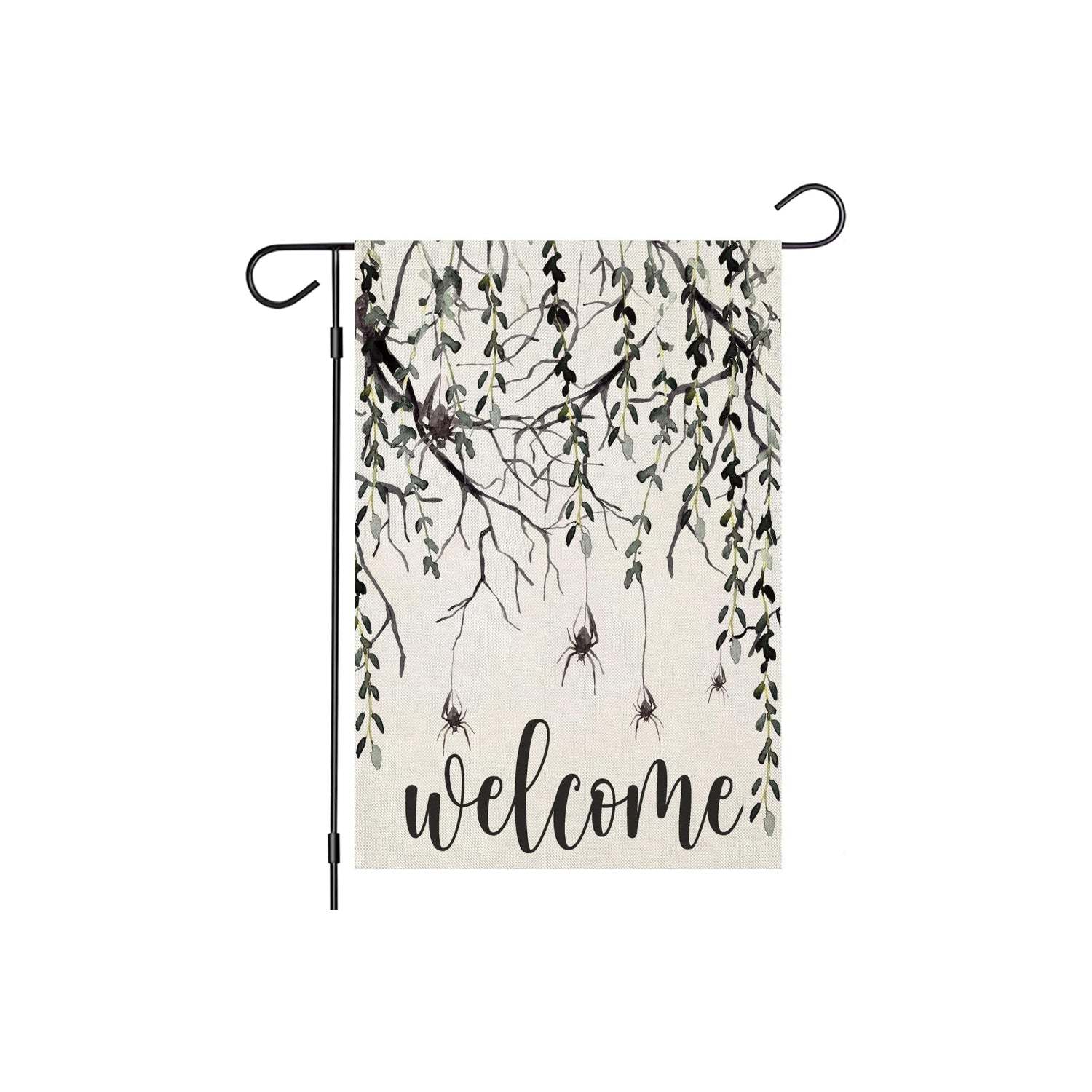 Halloween Welcome Sign Garden Flag-Globe Flags