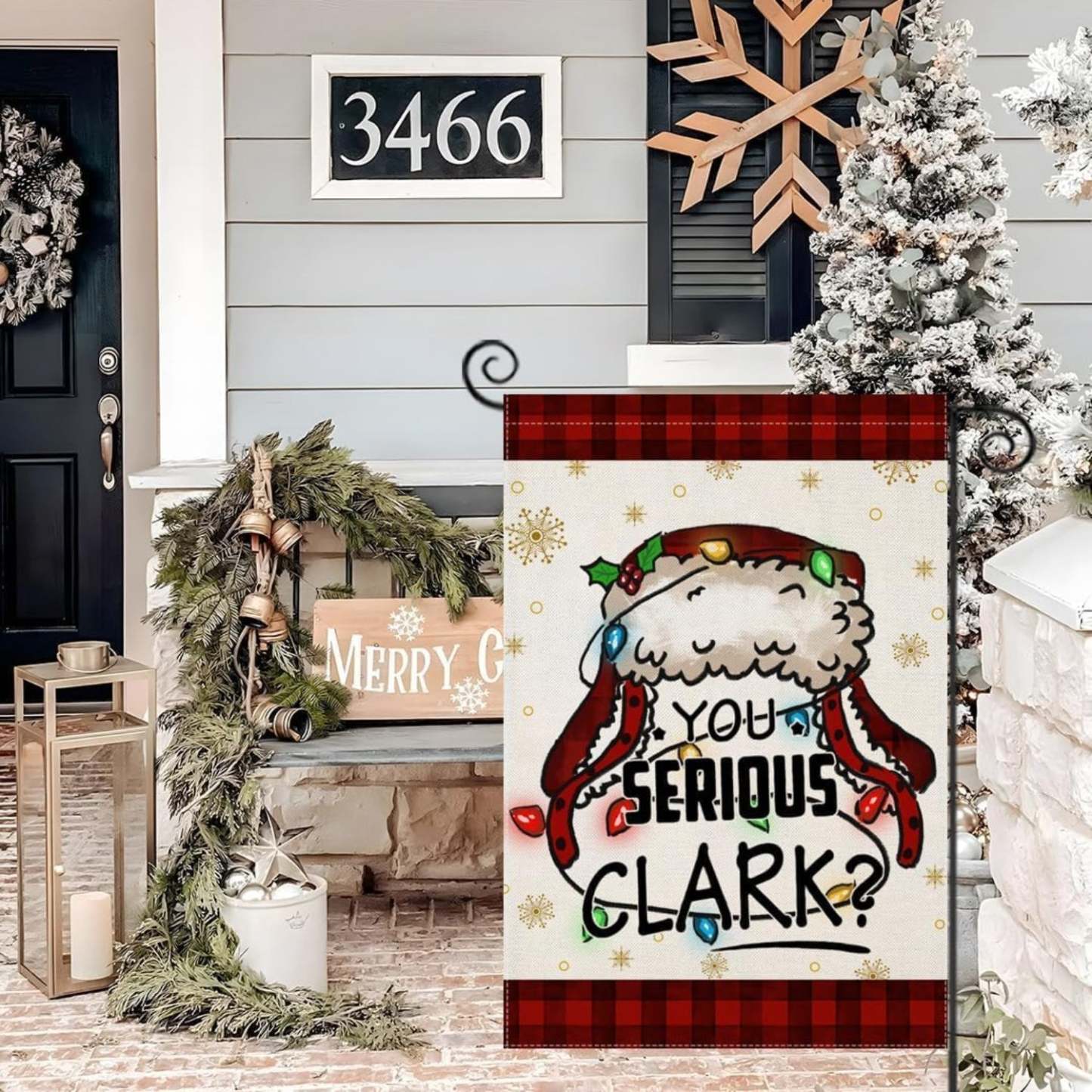 Double Sided Christmas Garden Flag For Outdoor Decoration-Globe Flags