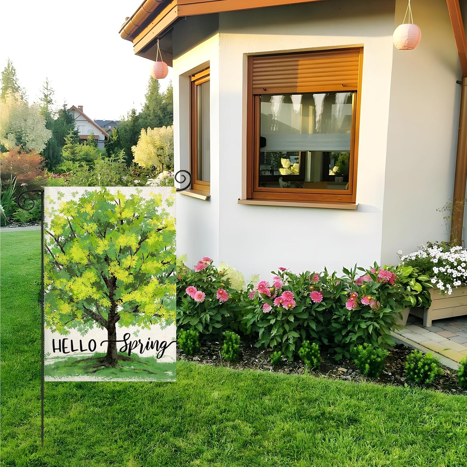 Spring Welcoming Sign Board For Decor displayed indoors on wall mount