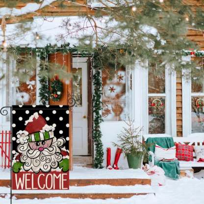 Christmas Santa Printed Flag For Yard Decoration-Globe Flags