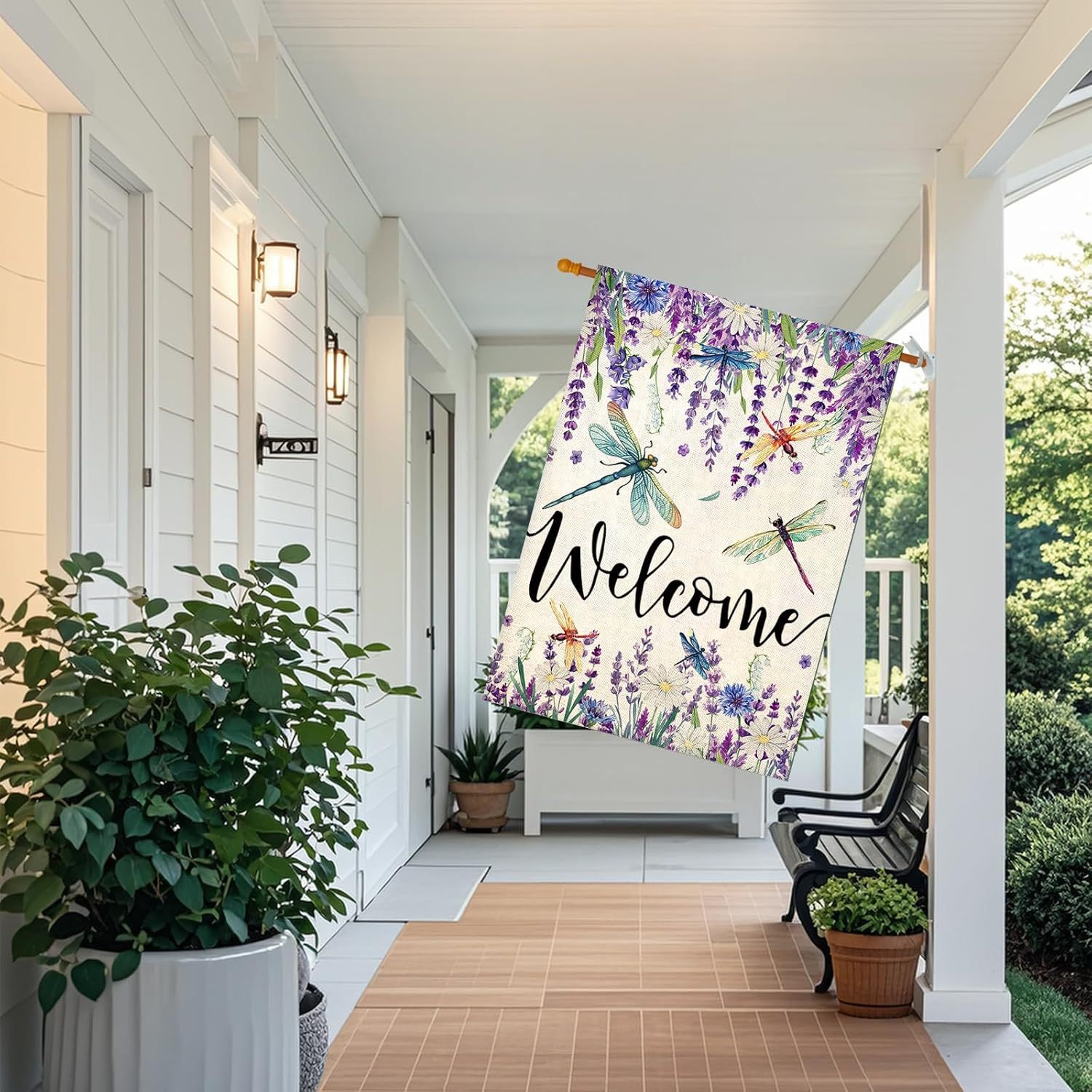 Welcome Garden Flag For Outdoor Decoration-Globe Flags
