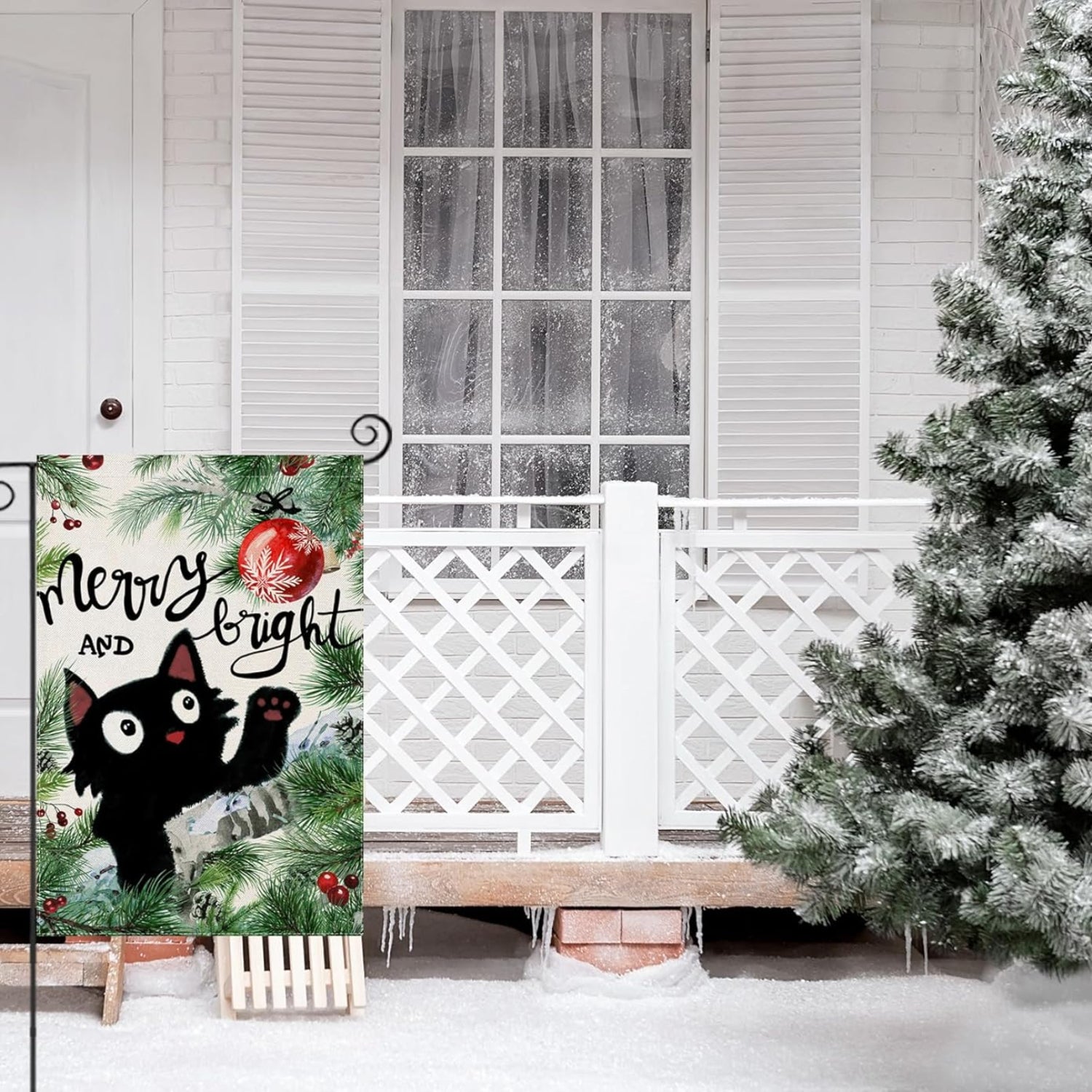 Christmas Themed Garden Flags For Yard Decoration-Globe Flags