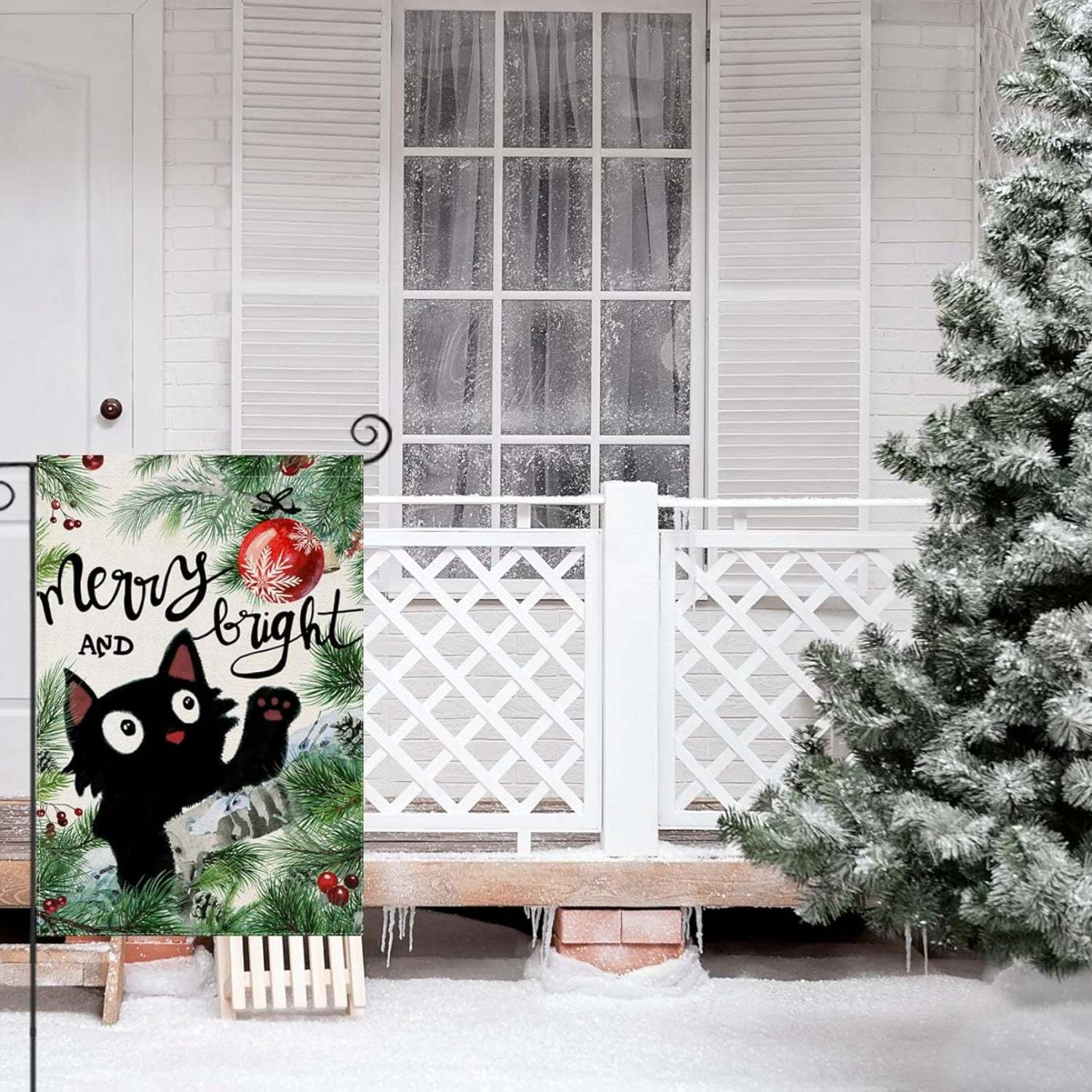 Christmas Themed Garden Flags For Yard Decoration-Globe Flags