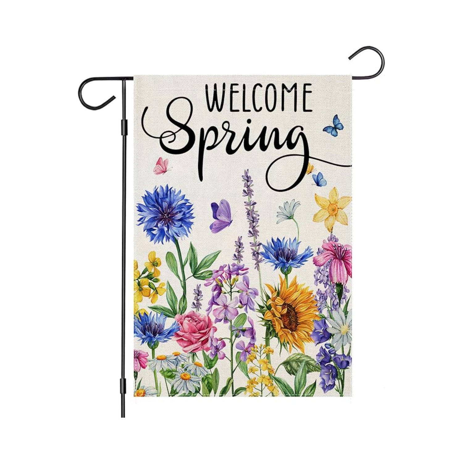 Wildflowers Printed Flag Banner For Yard Decoration-Globe Flags