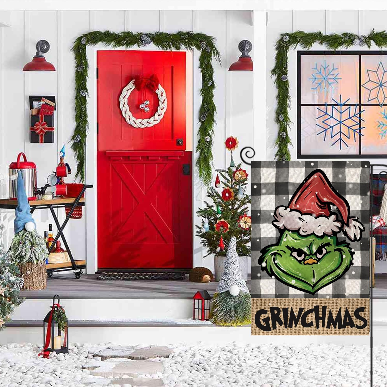 Holiday Themed Yard Decor Flag-Globe Flags