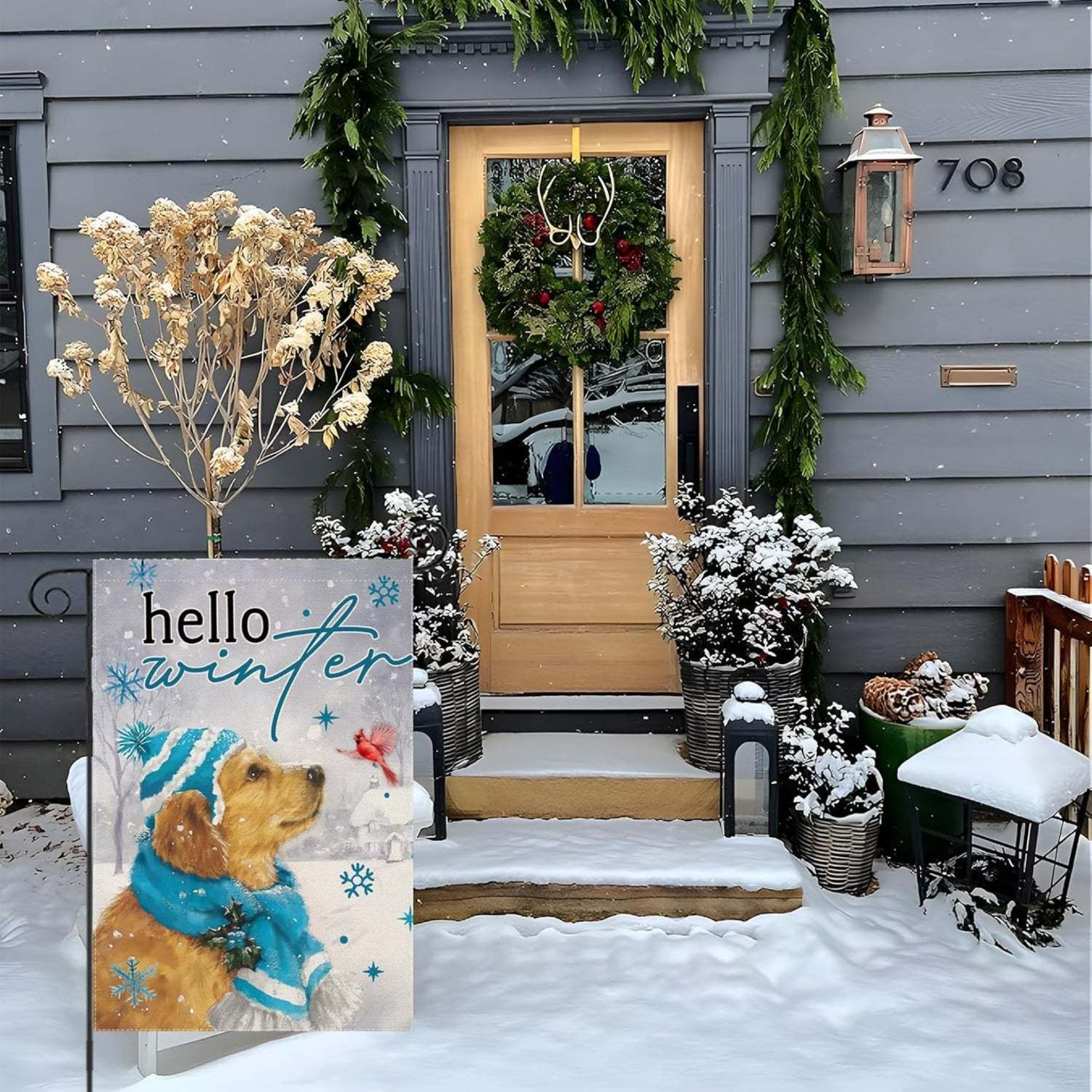 Christmas Themed Flag For Holiday Decoration-Globe Flags