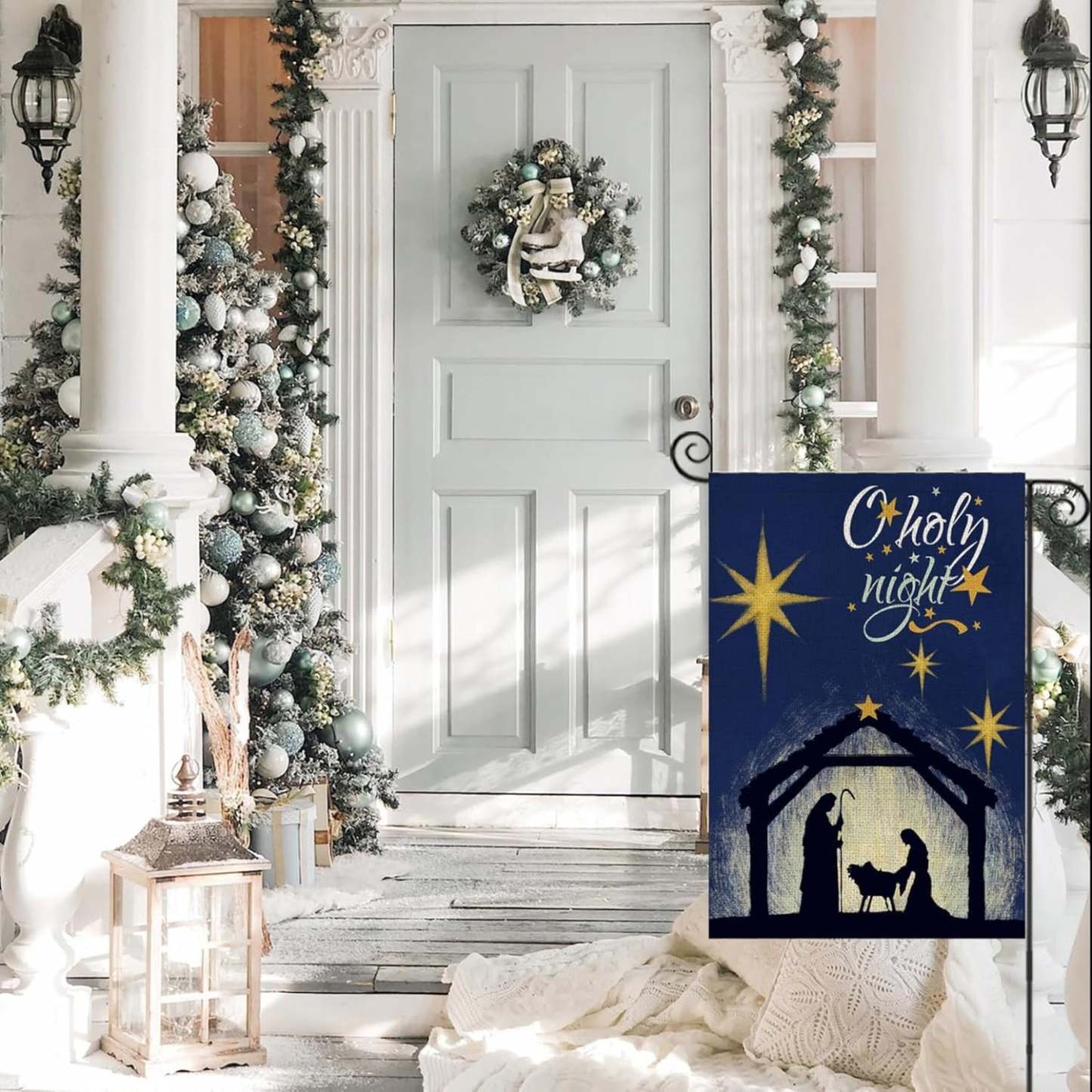 Christmas Night Themed Garden Flag-Globe Flags