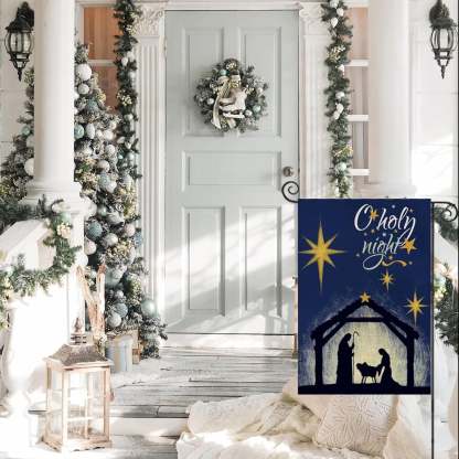 Christmas Night Themed Garden Flag-Globe Flags