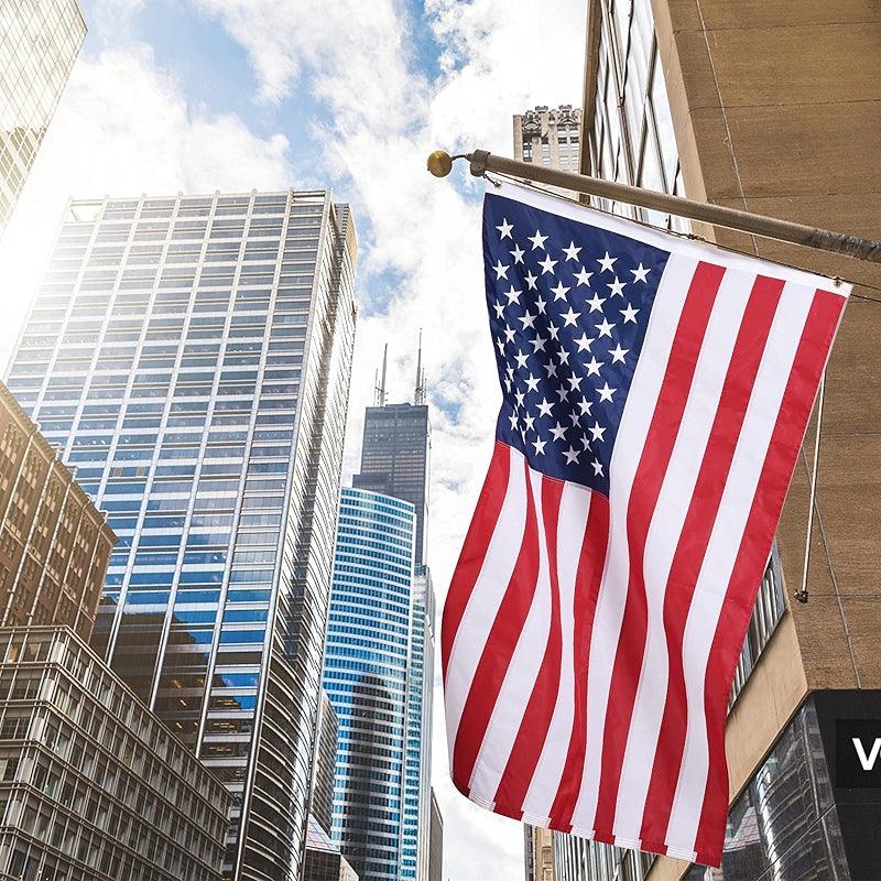 Durable Outdoor American Flag – Embroidered Stars with Stitched Stripes-Globe Flags