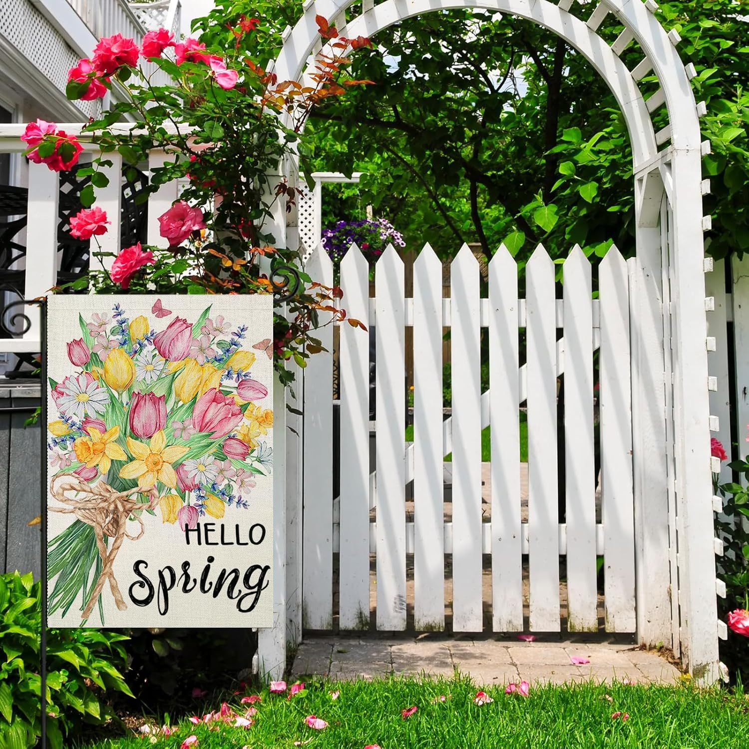 Tulip Flowers Designed Garden Flag-Globe Flags