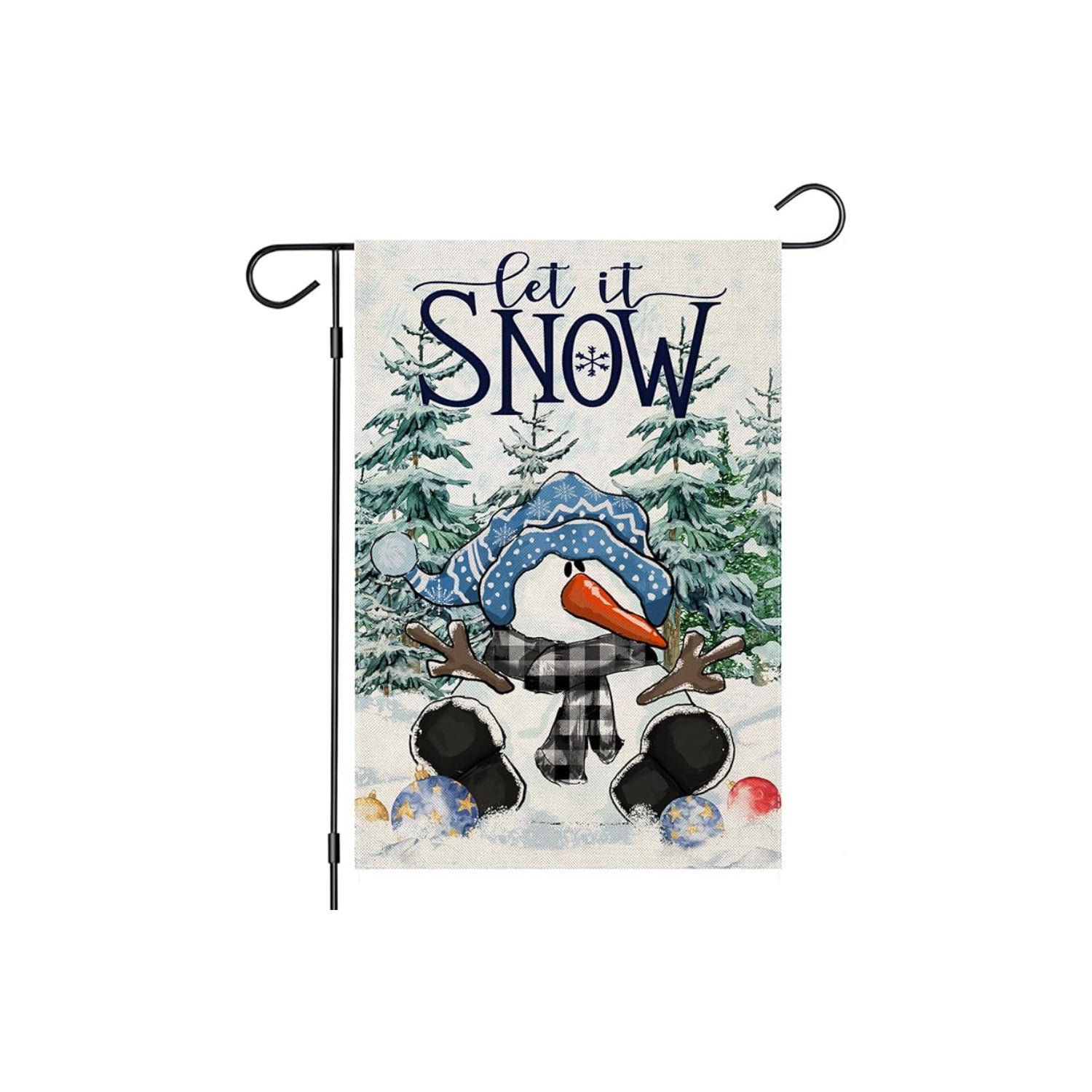 Let It Snow Printed Garden Flag For Yard Decor-Globe Flags