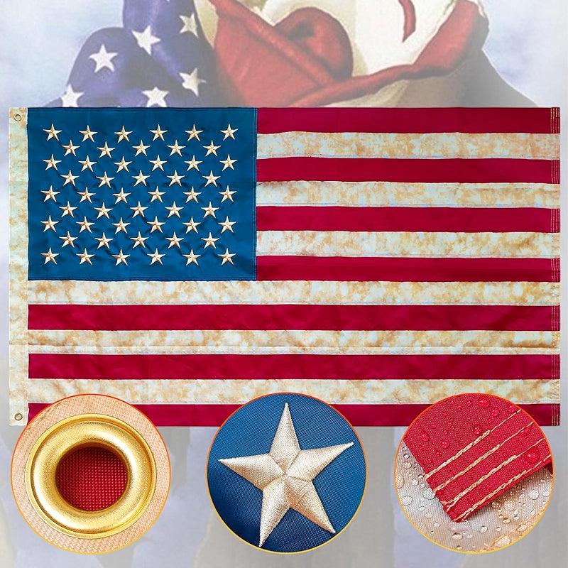 Durable Outdoor American Flag – Nylon with Embroidered Stars-Globe Flags