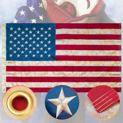Durable Outdoor American Flag – Nylon with Embroidered Stars-Globe Flags