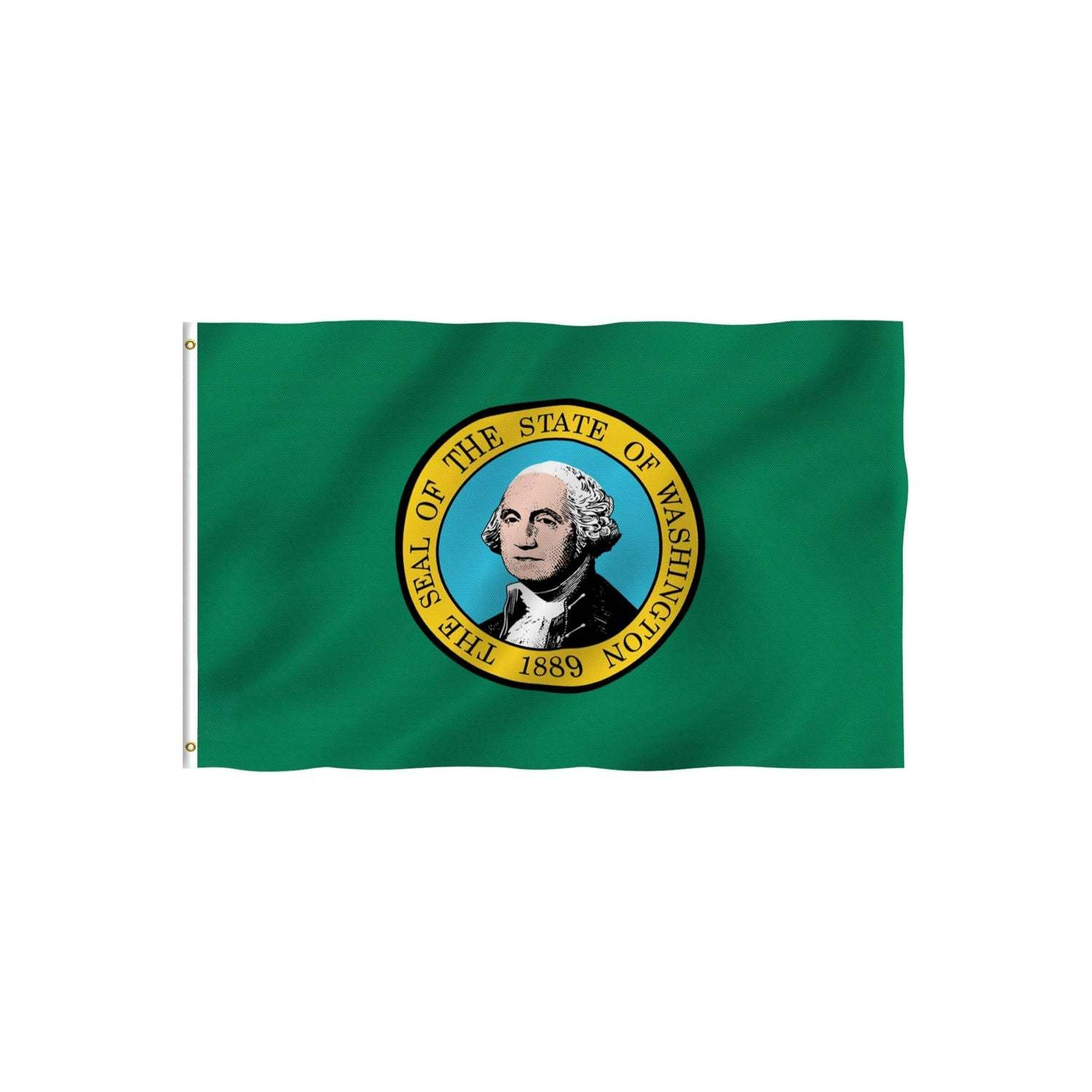 Double Stitched Washington State Flag-Globe Flags