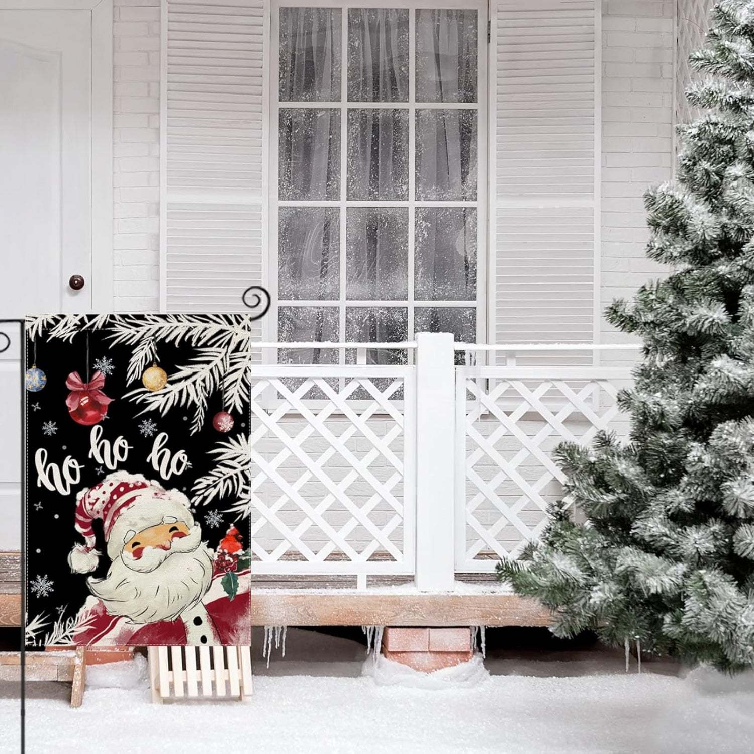 Christmas Themed Garden Flags For Yard Decoration-Globe Flags