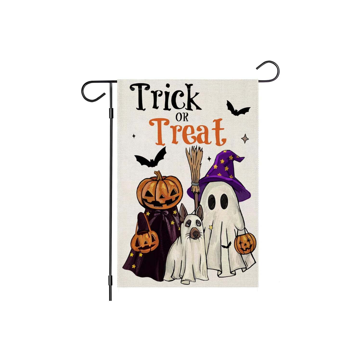 Trick Or Treat Sign Printed Halloween Garden Flag-Globe Flags