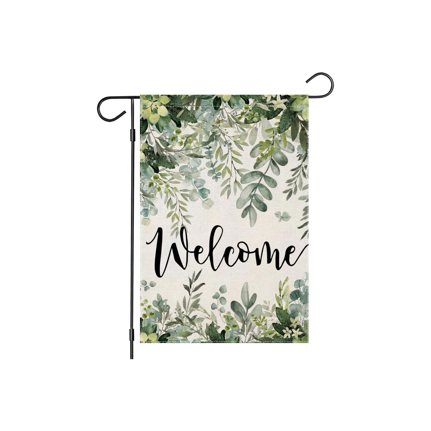 Double Sided Welcome Sign Garden Flag-Globe Flags