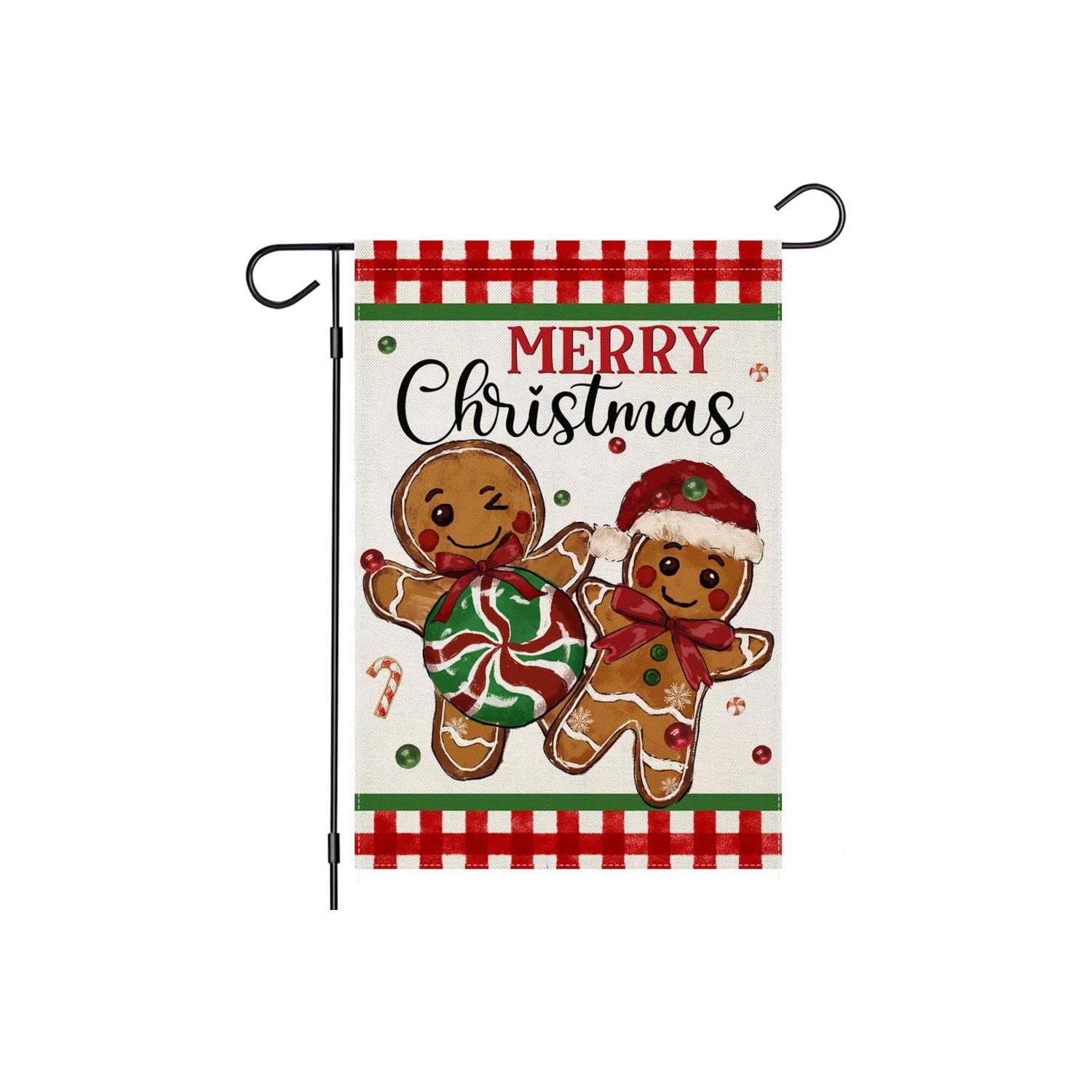 Gingerbread Patterned Flag For Holiday Decoration-Globe Flags
