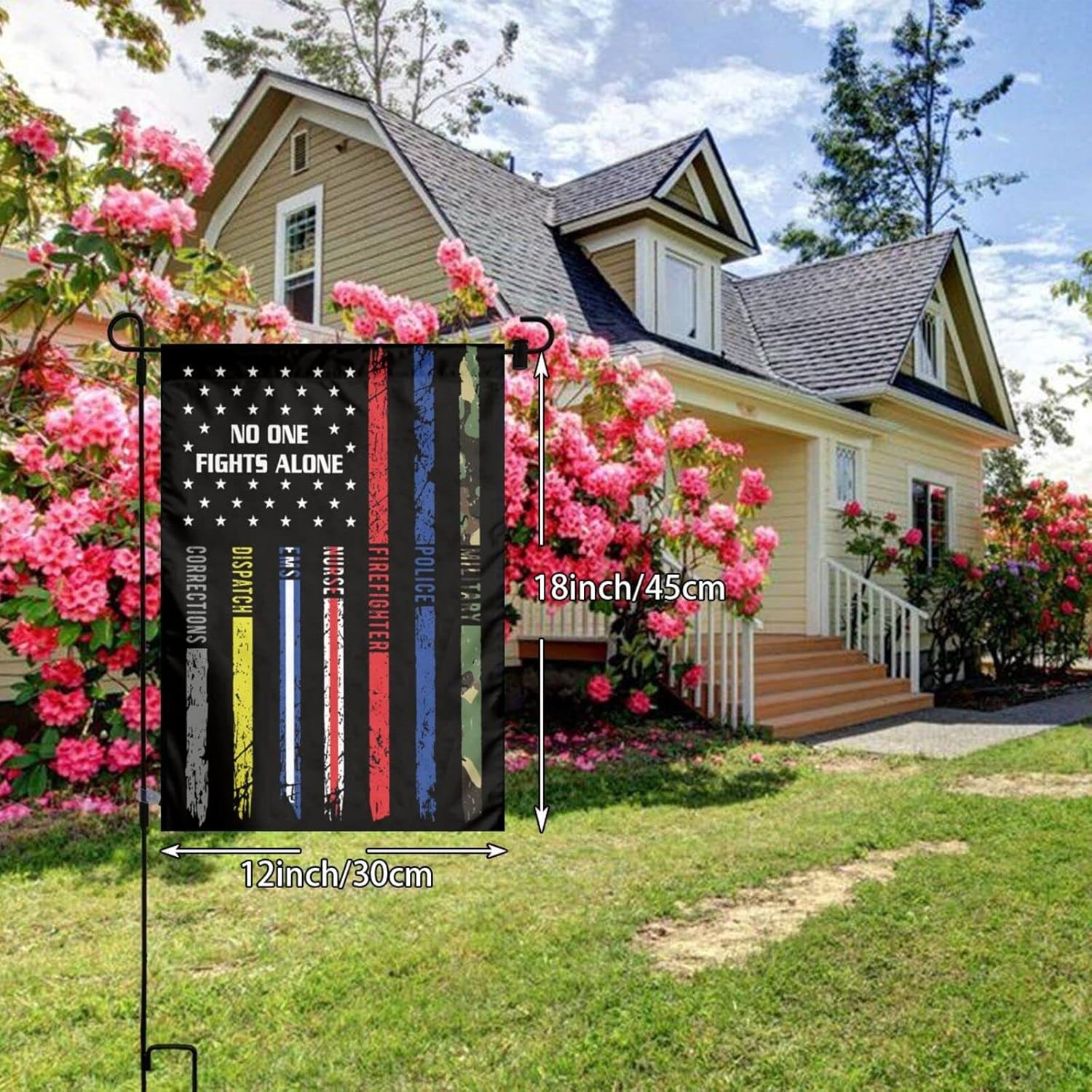 Patriotic Military Flag For Outdoor Display close-up showing fabric texture and vivid colors
