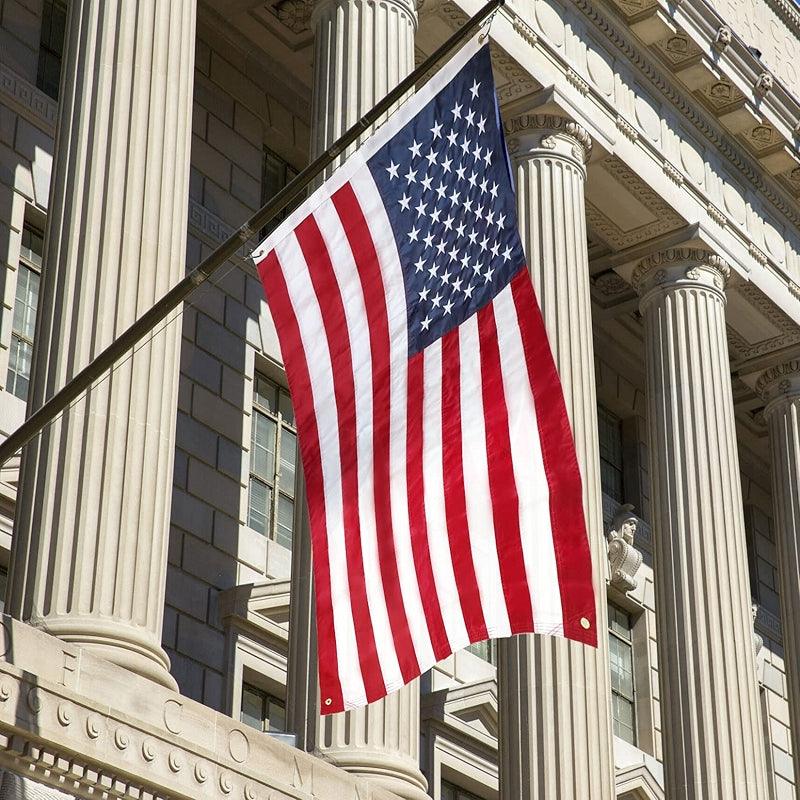 Durable Outdoor American Flag – Nylon with Embroidered Stars-Globe Flags
