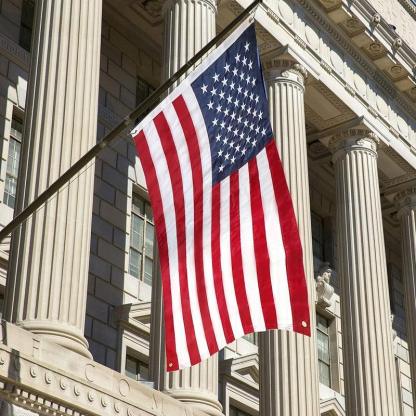 Durable Outdoor American Flag – Nylon with Embroidered Stars-Globe Flags