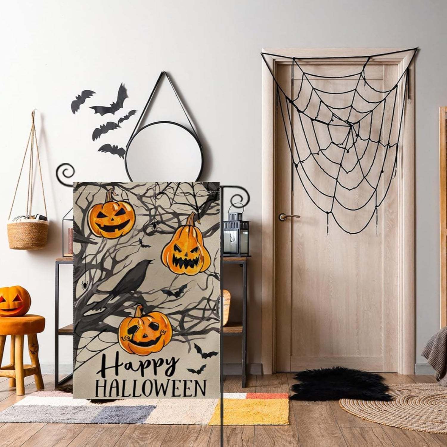 Happy Halloween Printed Garden Flag-Globe Flags