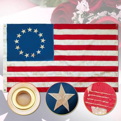 Durable Outdoor American Flag – Nylon with Embroidered Stars-Globe Flags