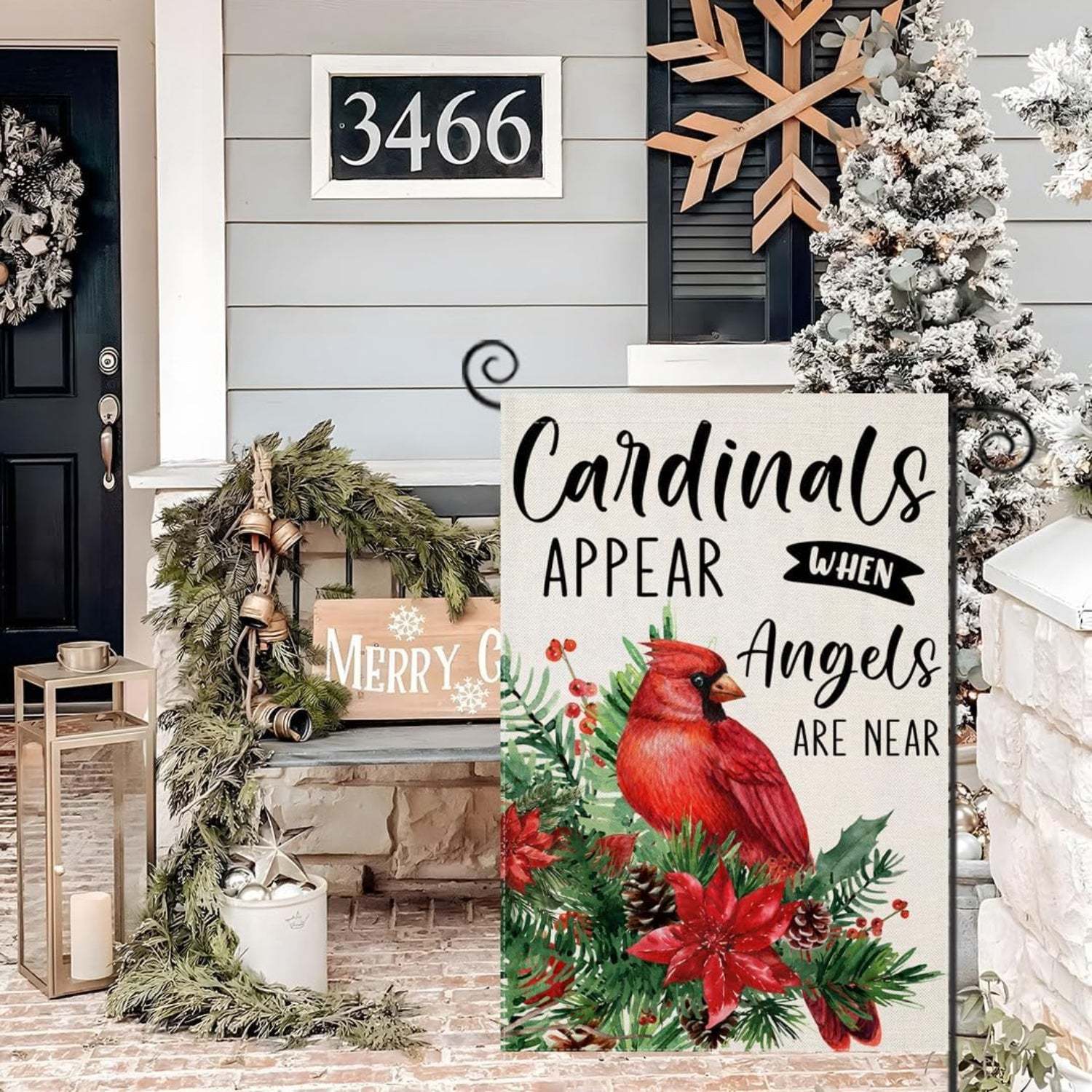 Christmas Birds Printed Yard Flag-Globe Flags