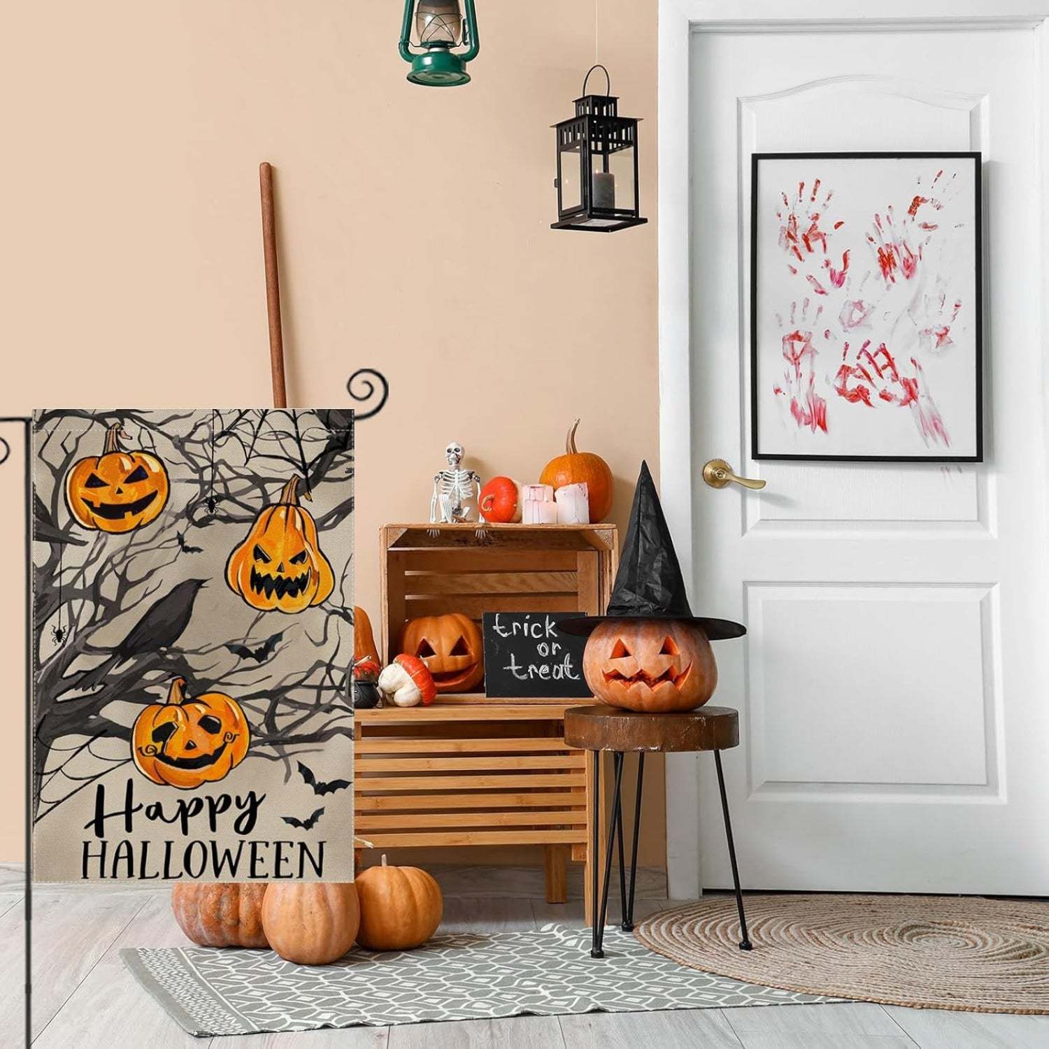 Happy Halloween Printed Garden Flag-Globe Flags