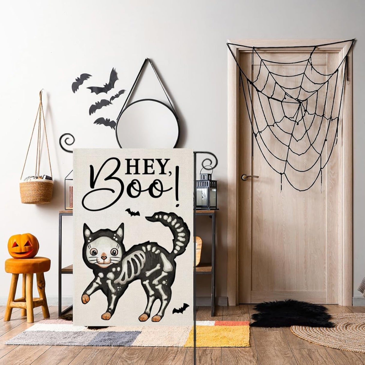 Halloween Cat Printed Garden Flag For Decoration-Globe Flags