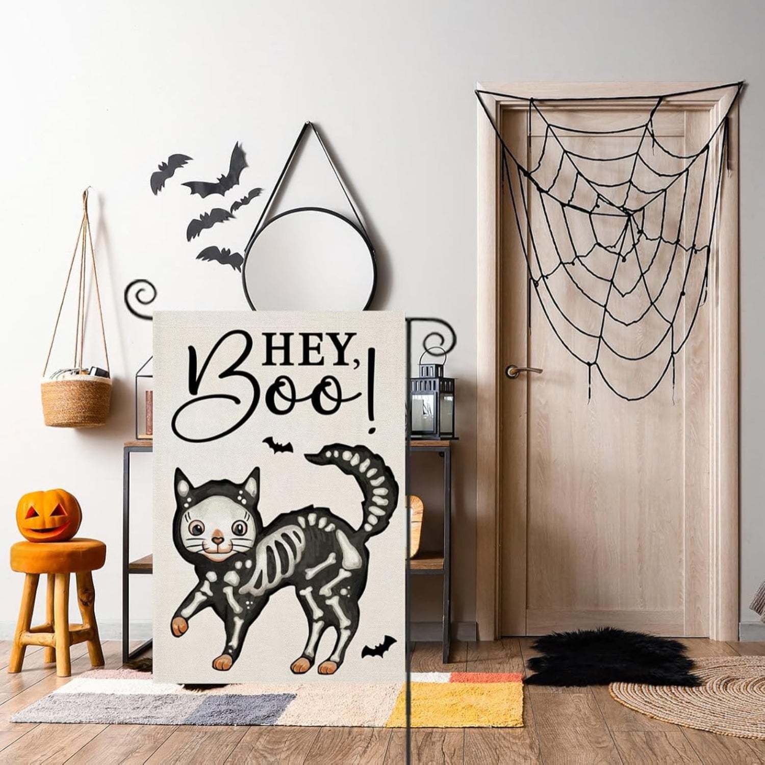 Halloween Cat Printed Garden Flag For Decoration-Globe Flags