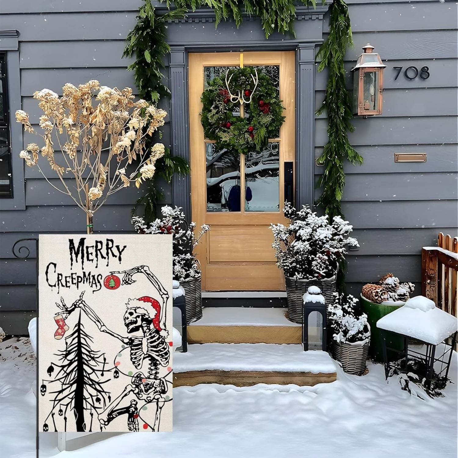 Christmas Themed Yard Flag For Decor-Globe Flags