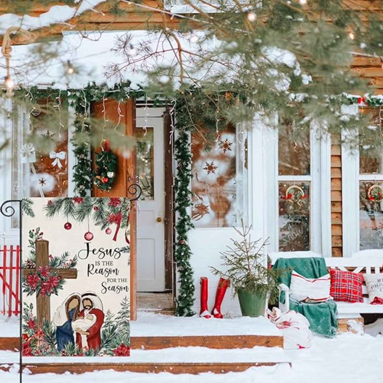 Double Sided Printed Garden Flag For Holidays-Globe Flags