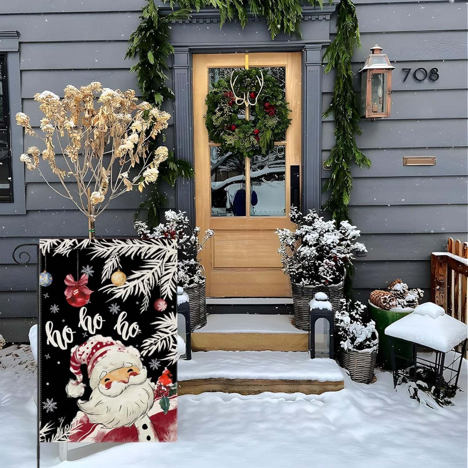 Christmas Themed Garden Flags For Yard Decoration-Globe Flags