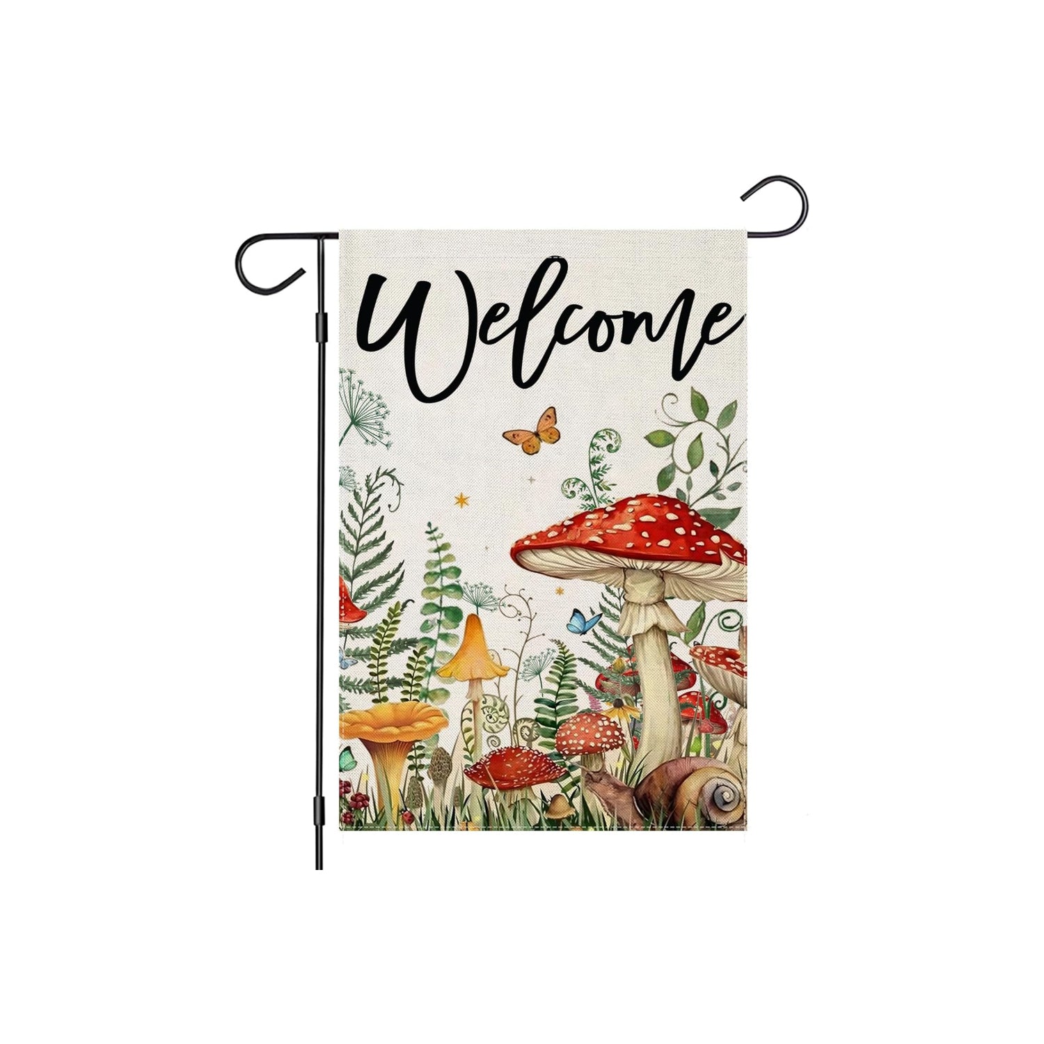 Seasonal Mushrooms Holiday Themed Flag Banner For Yard Decor-Globe Flags