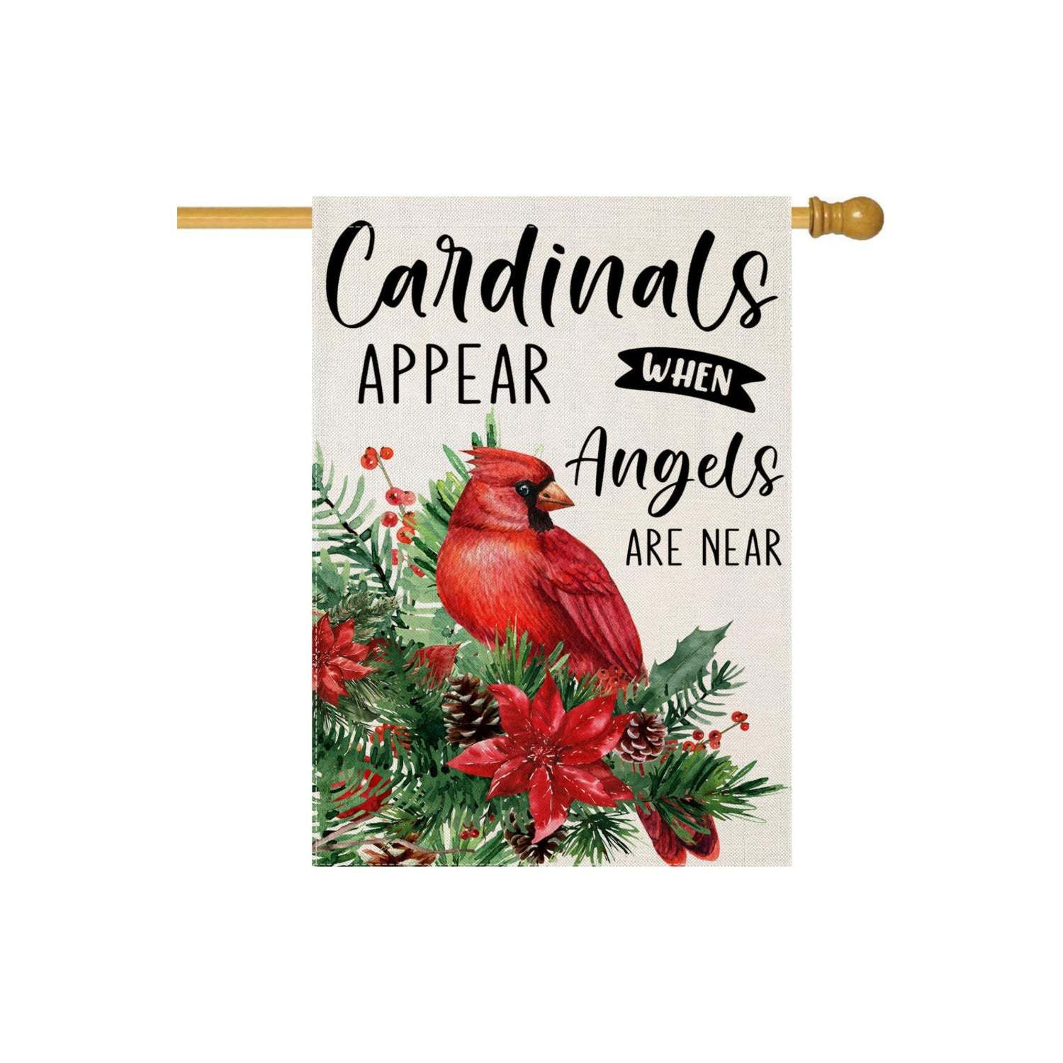 Christmas Birds Printed Yard Flag-Globe Flags