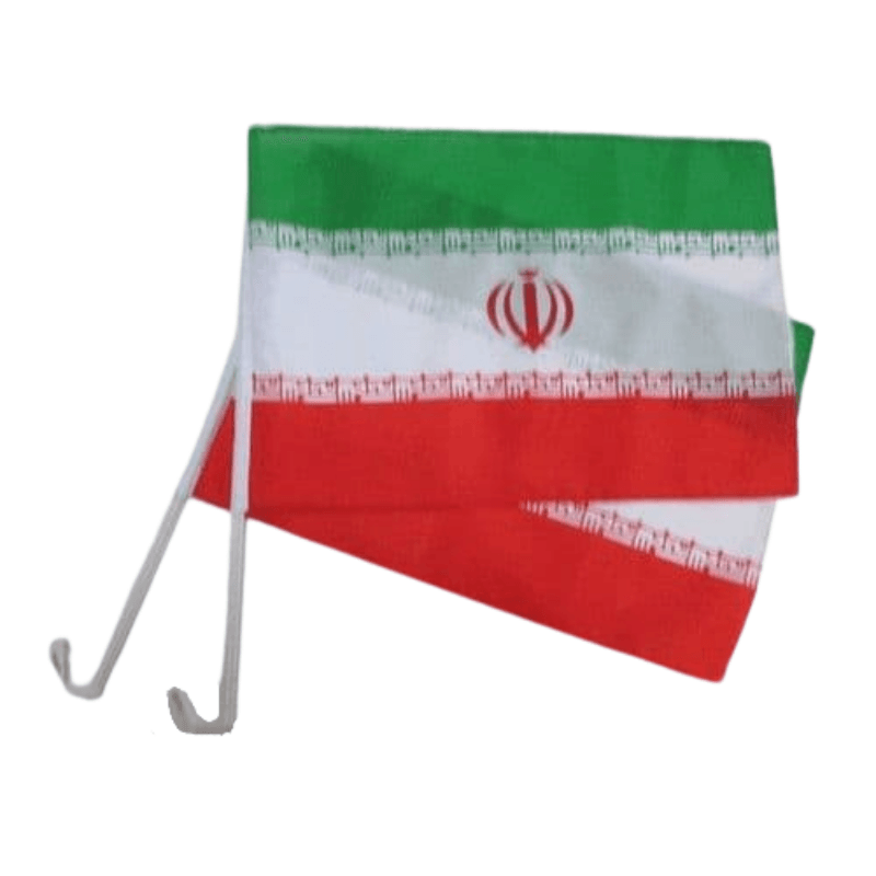 Iran Car Window Mounted Flag-Globe Flags
