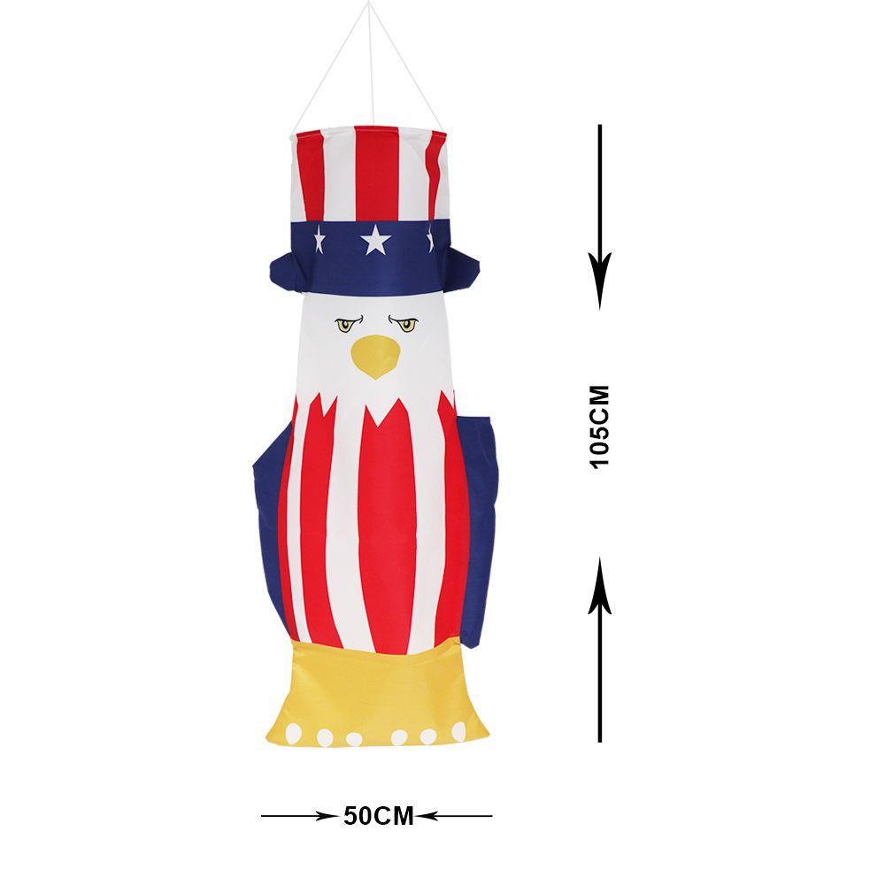 USA Eagle Windsock Flag flying on outdoor flagpole