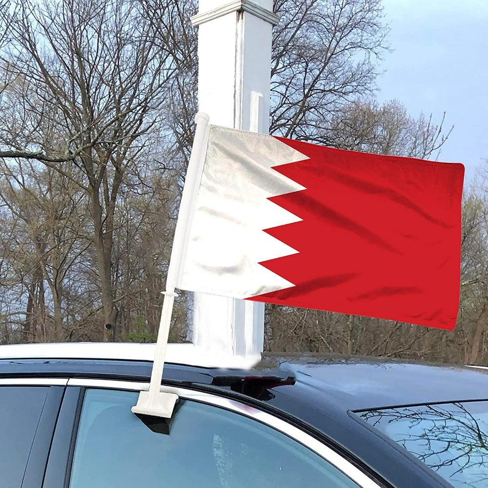 Bahrain Flag For Vehicle Polyester Window Mount 30x45cm-Globe Flags
