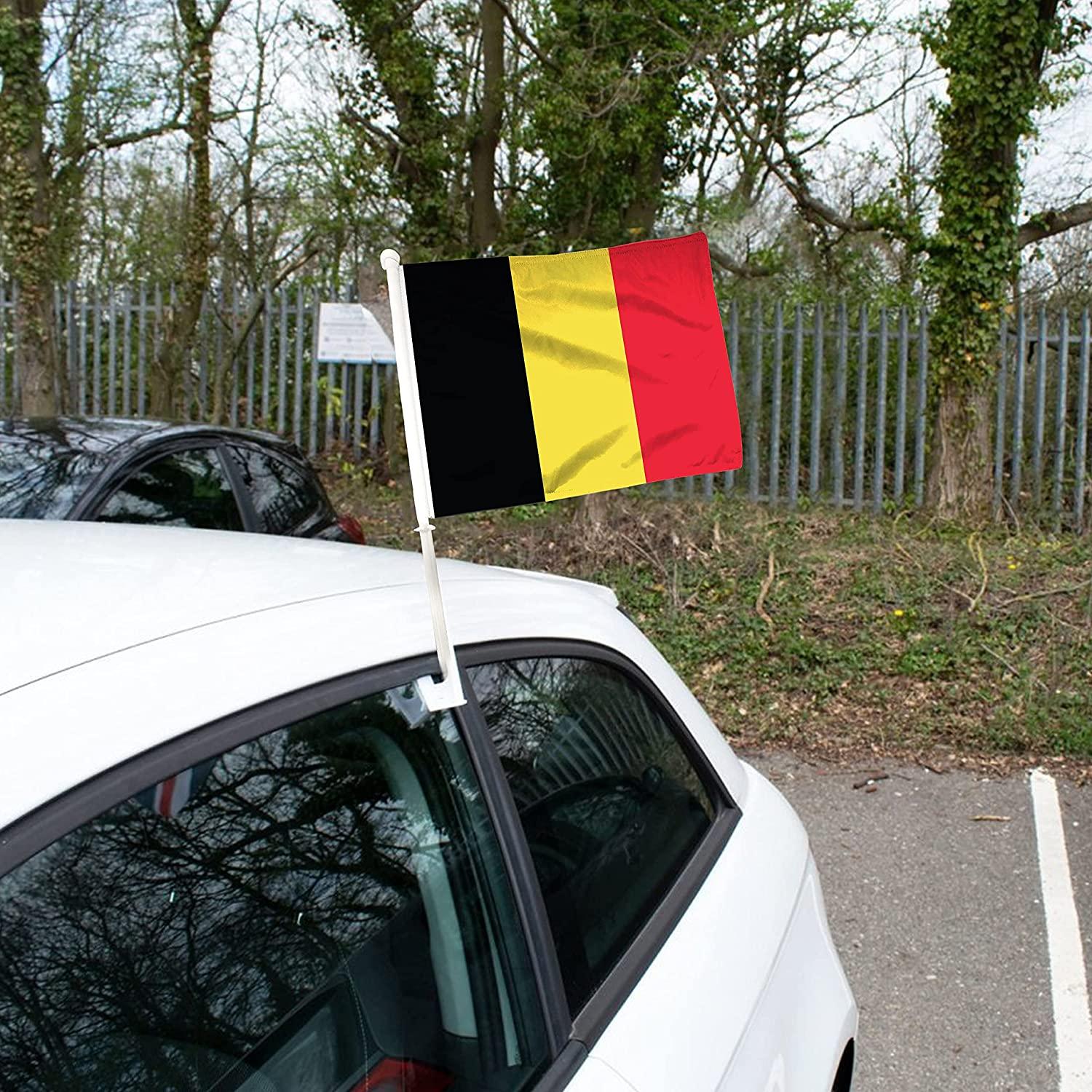 Belgium Car Window Mounted Flag For Car Decor-Globe Flags
