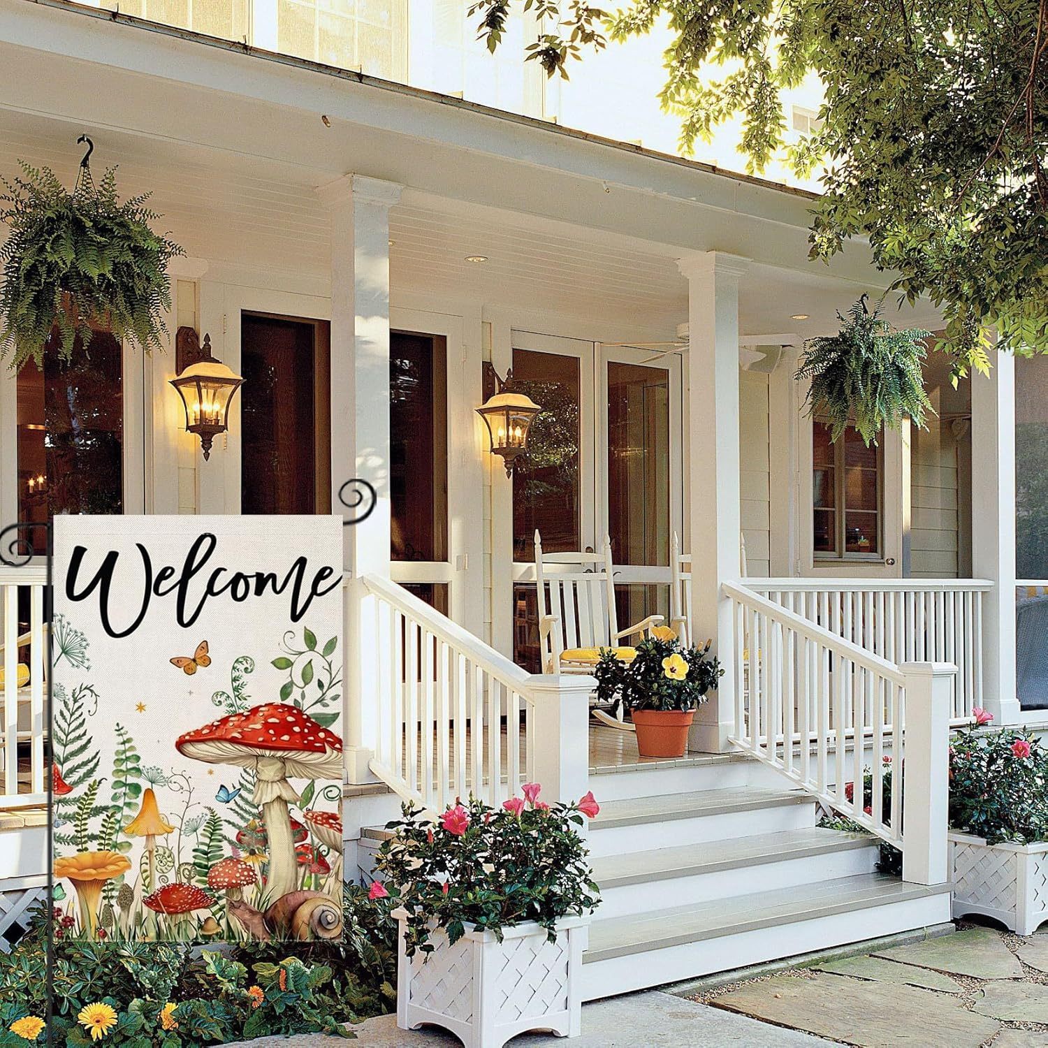 Seasonal Mushrooms Holiday Themed Flag Banner For Yard Decor-Globe Flags