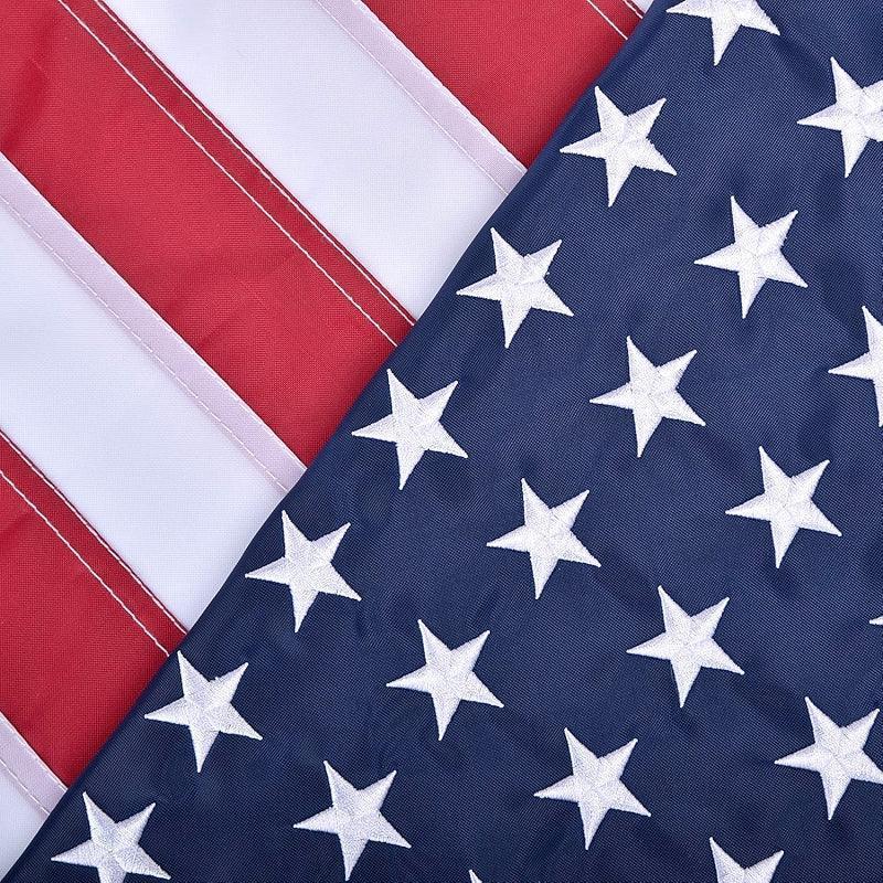 Embroidered Stars American Flag - Heavy Duty and Stable Fabric-Globe Flags