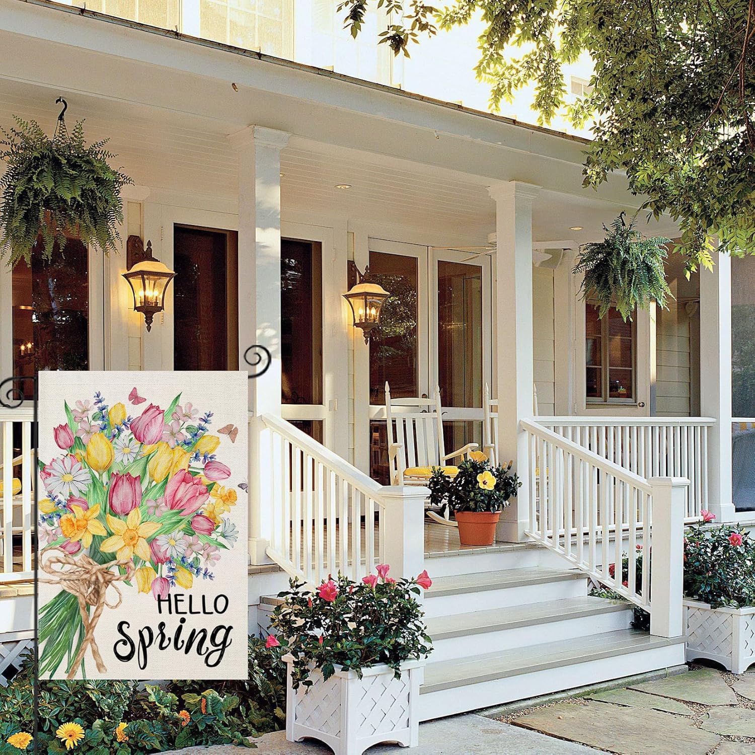 Tulip Flowers Designed Garden Flag-Globe Flags