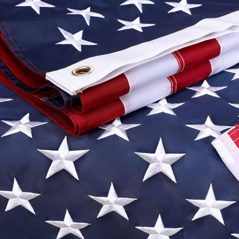 Heavy Duty Embroidered Flag – Durable Outdoor Flag with Brass Grommets-Globe Flags