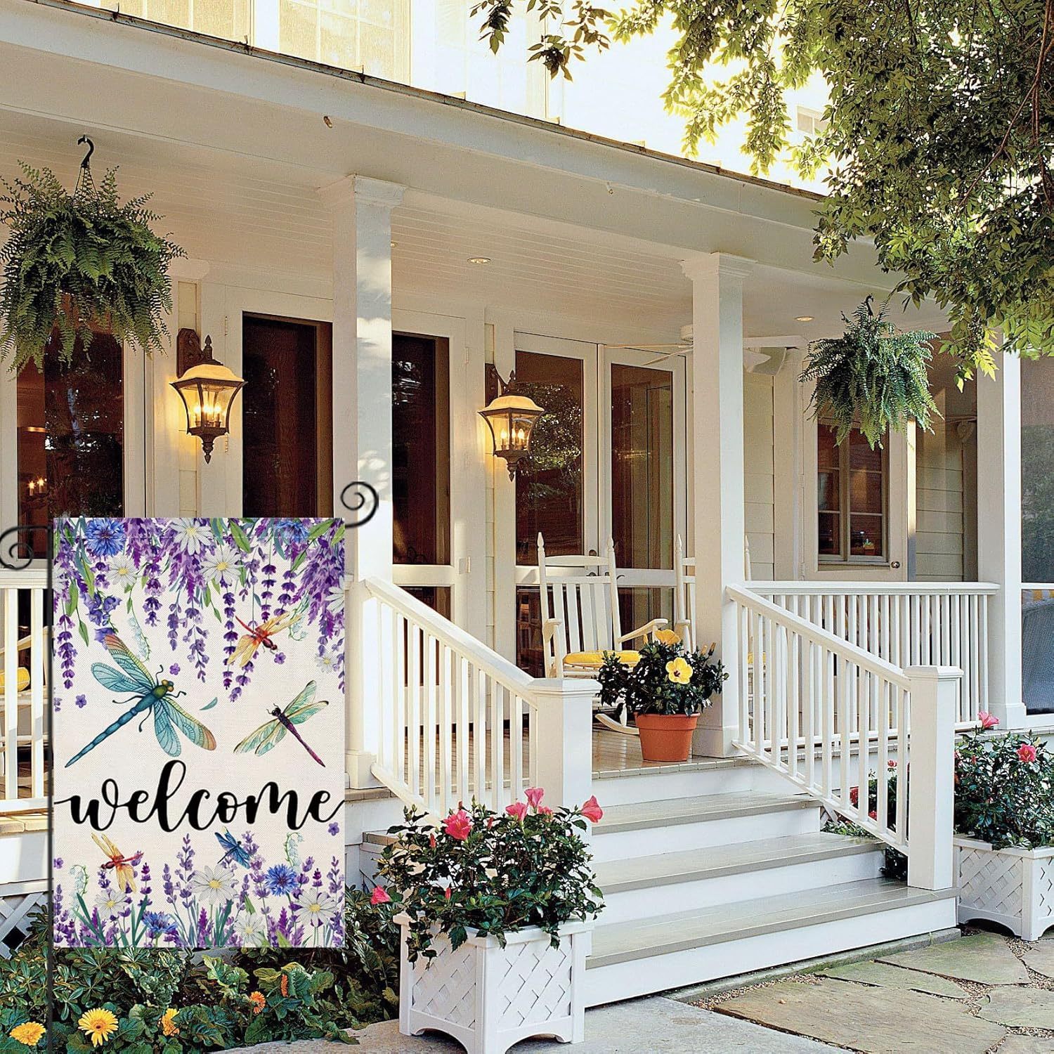 Welcome Garden Flag For Outdoor Decoration-Globe Flags