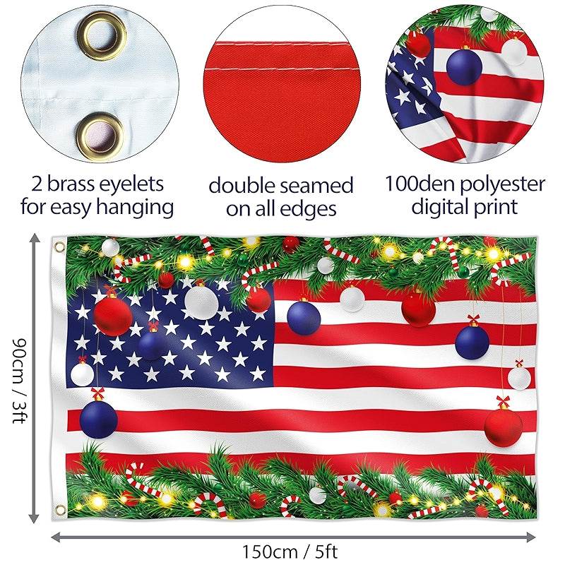 Christmas Flag 3x5 Ft Indoor Outdoor Use